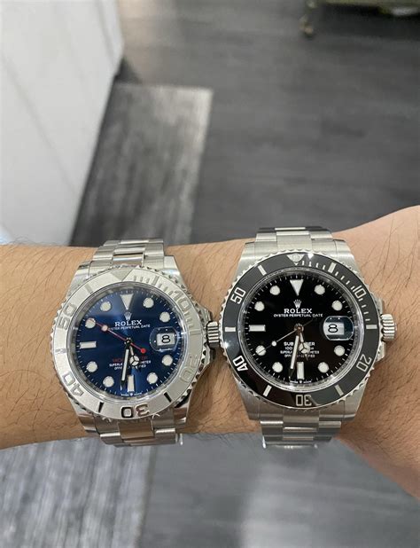 rolex solid gold yachtmaster vs submariner|yacht master or submariner.